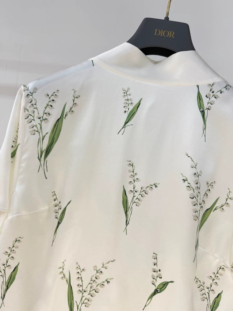 Dior 2026 New White Silk Crepe Shirt