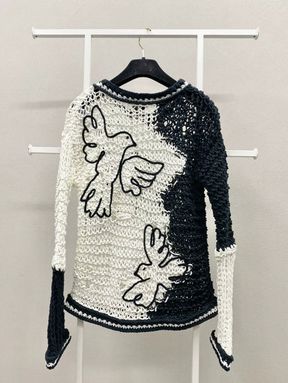 CHANEL 22C "Dove of Peace" knitted top