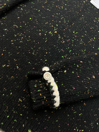 Chanel 24k black and multicolored top with white trim