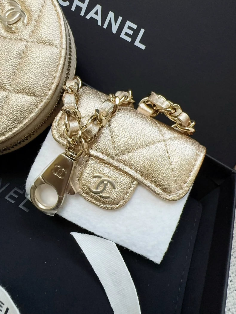 Chanel 25C  Vic Limited Edition Gold Twin Star Headphone Bag