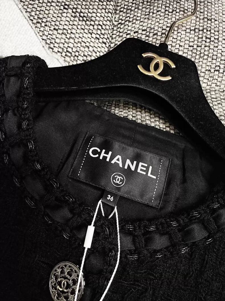 Chanel 16A black tweed jacket