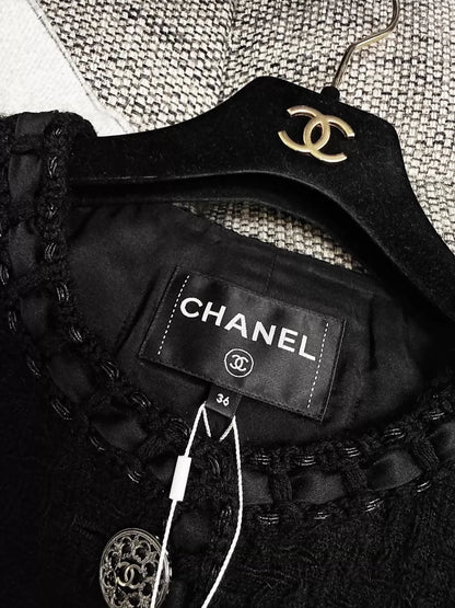 Chanel 16A black tweed jacket