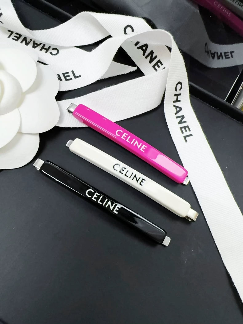 Celine pink, white and black hairpin