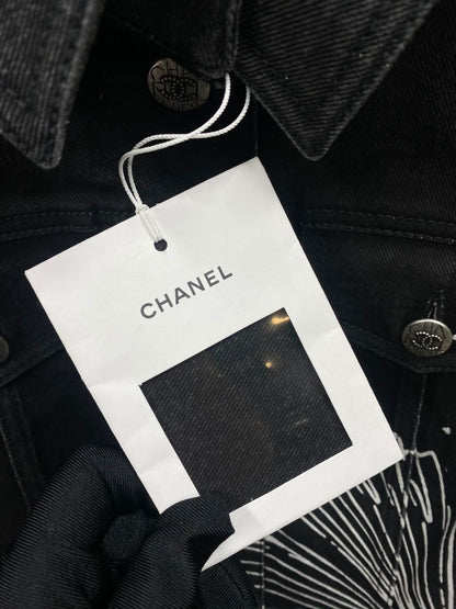 Chanel 22C black denim jacket