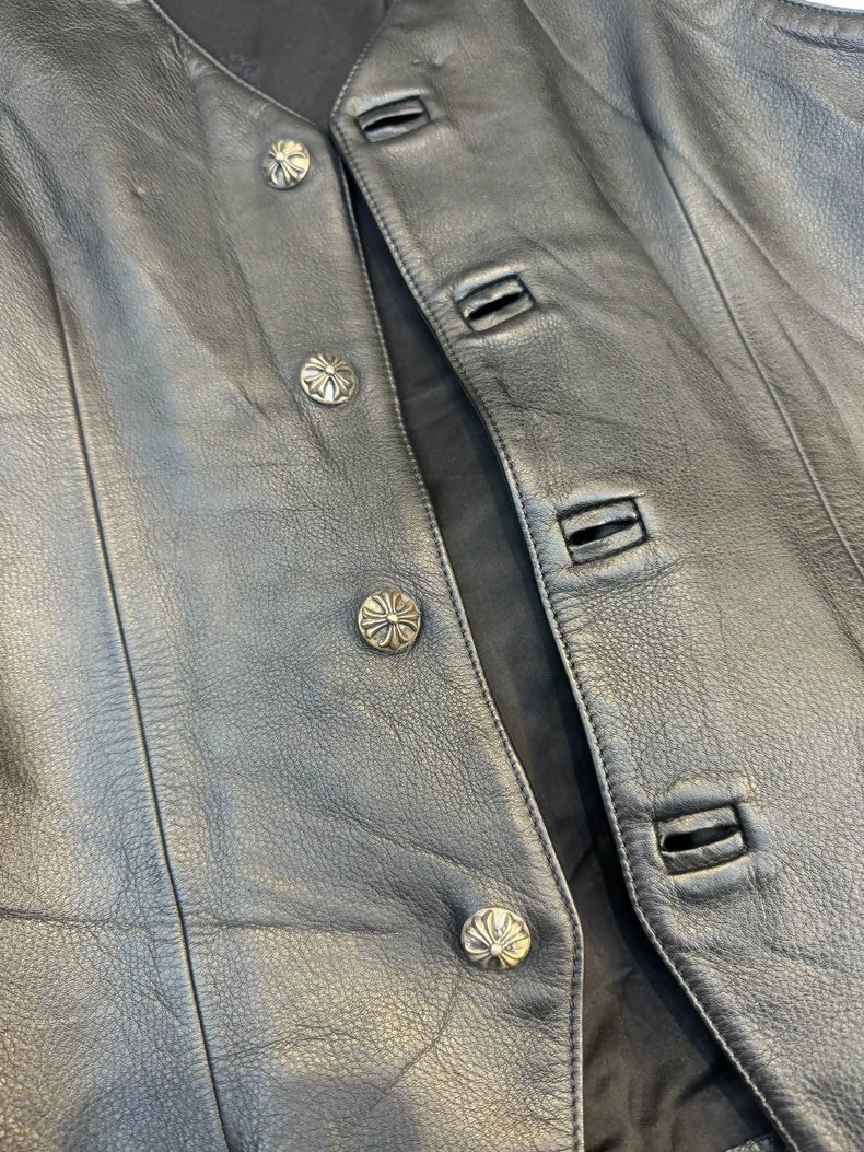Chrome Hearts vintage leather vest