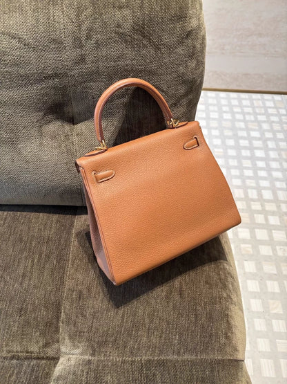 Hermes Kelly 25 gold togo leather gold hardware