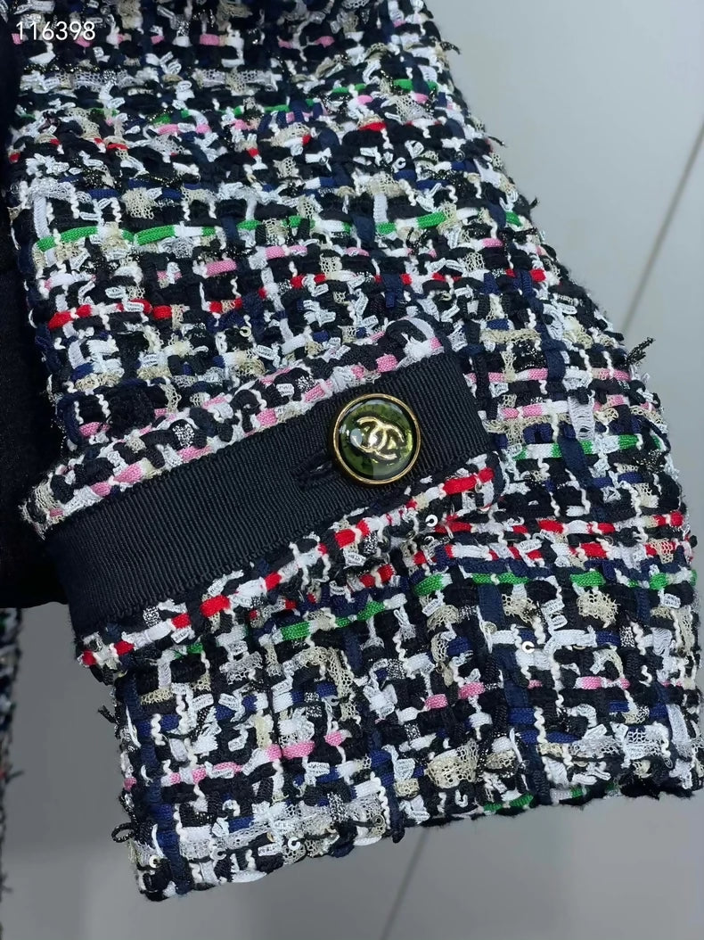 CHANEL 23C  multicolor tweed jacket