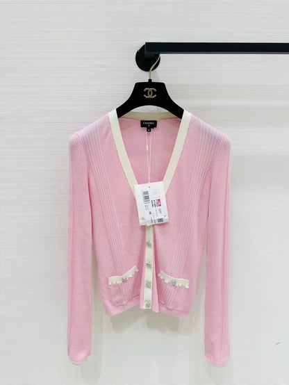 Chanel Coco Beach pink cardigan, size F36