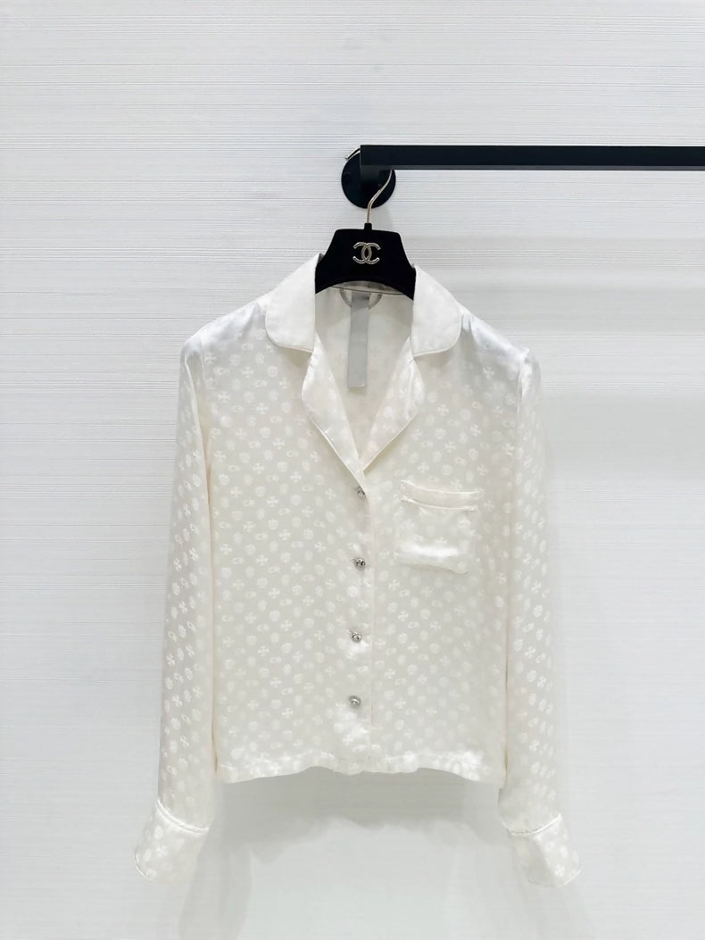 Chrome Hearts monogrammed silk pyjama shirt