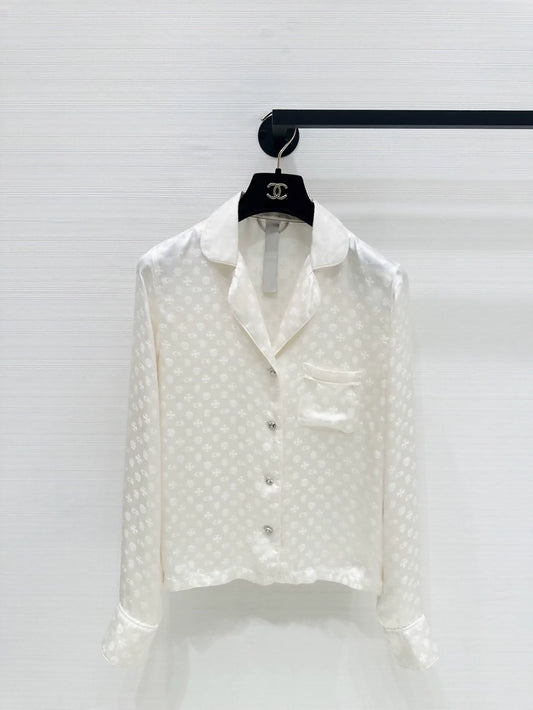 Chrome Hearts monogrammed silk pyjama shirt