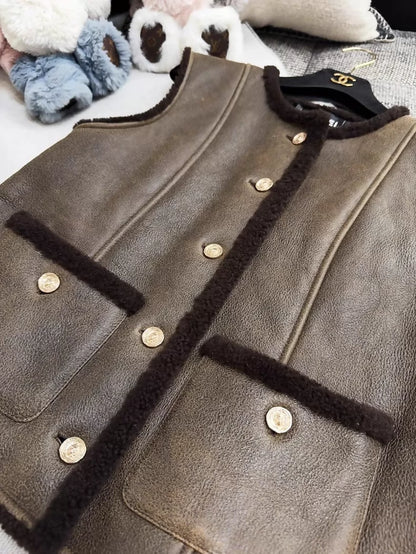 Chanel 25B brown suede vest
