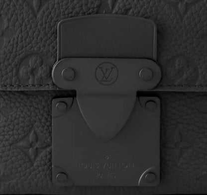 Louis Vuitton Matte Black Taurillon Monogram S Lock Sling Crossbody Waist Bag