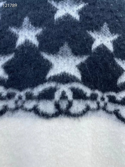 Chanel 23N black and white star knit sweater