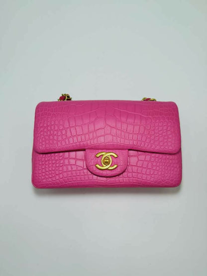 Chanel Mini Classic Flap Bag – Pink Alligator