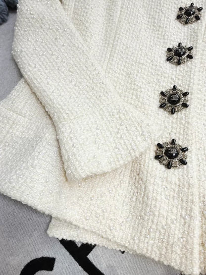 Chanel 18A off-white tweed jacket