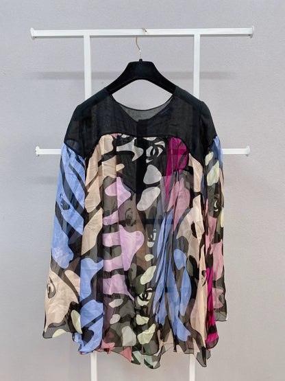 Chanel 22S black silk colored top