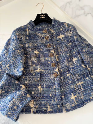 Chanel 11A Blue and Gold Byzantine Jacket