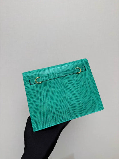Hermes Kelly danse 6W mint green lizard leather gold hardware