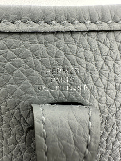 Hermes Mini Evelyne Clemence Gris Pantin PHW Stamp K 2025