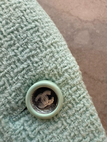 Chanel 95C green tweed jacket