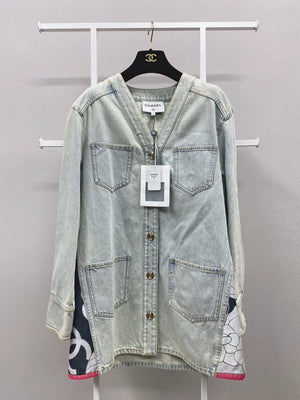 Chanel 21C V-neck Cardigan Denim Jacket