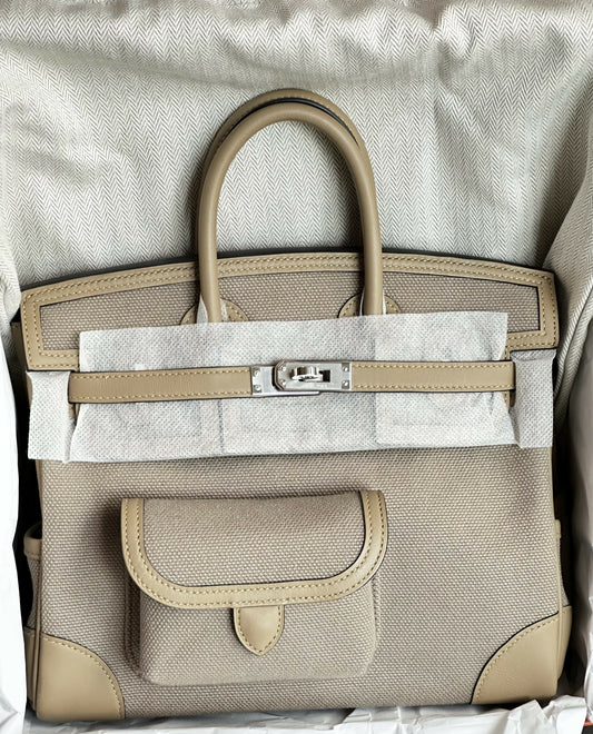 Hermès Birkin 25 Cargo Beige Marfa Canvas & Swift Leather
