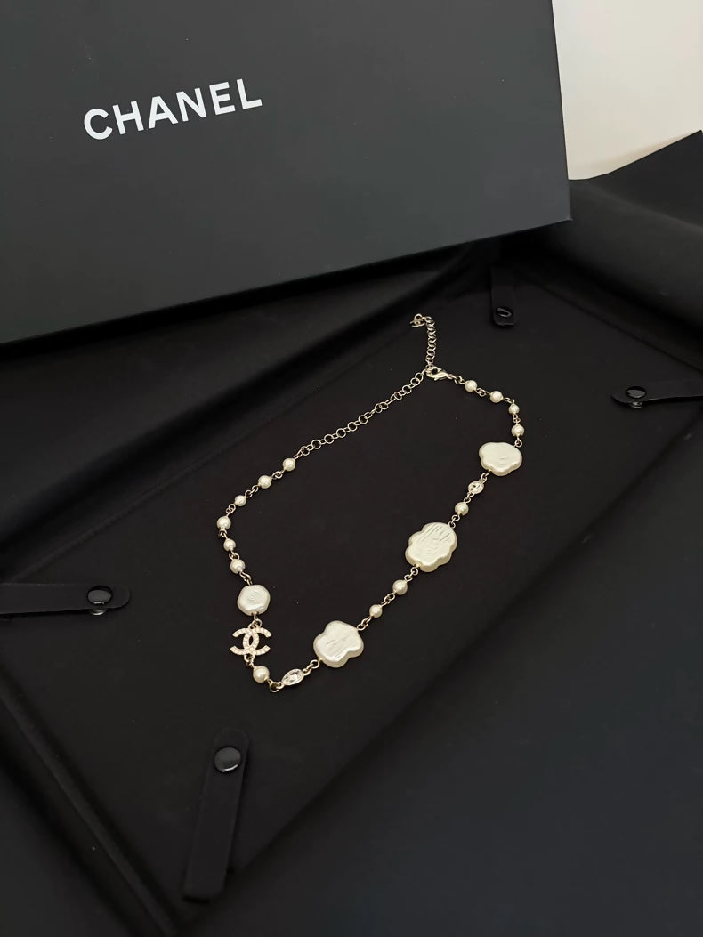 Chanel 25A Gold Pearl and Gemstone Necklace