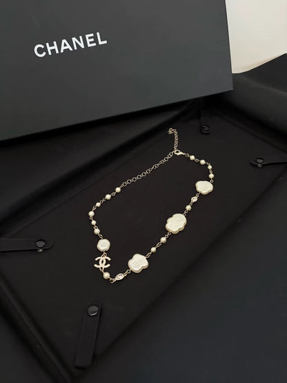 Chanel 25A Gold Pearl and Gemstone Necklace