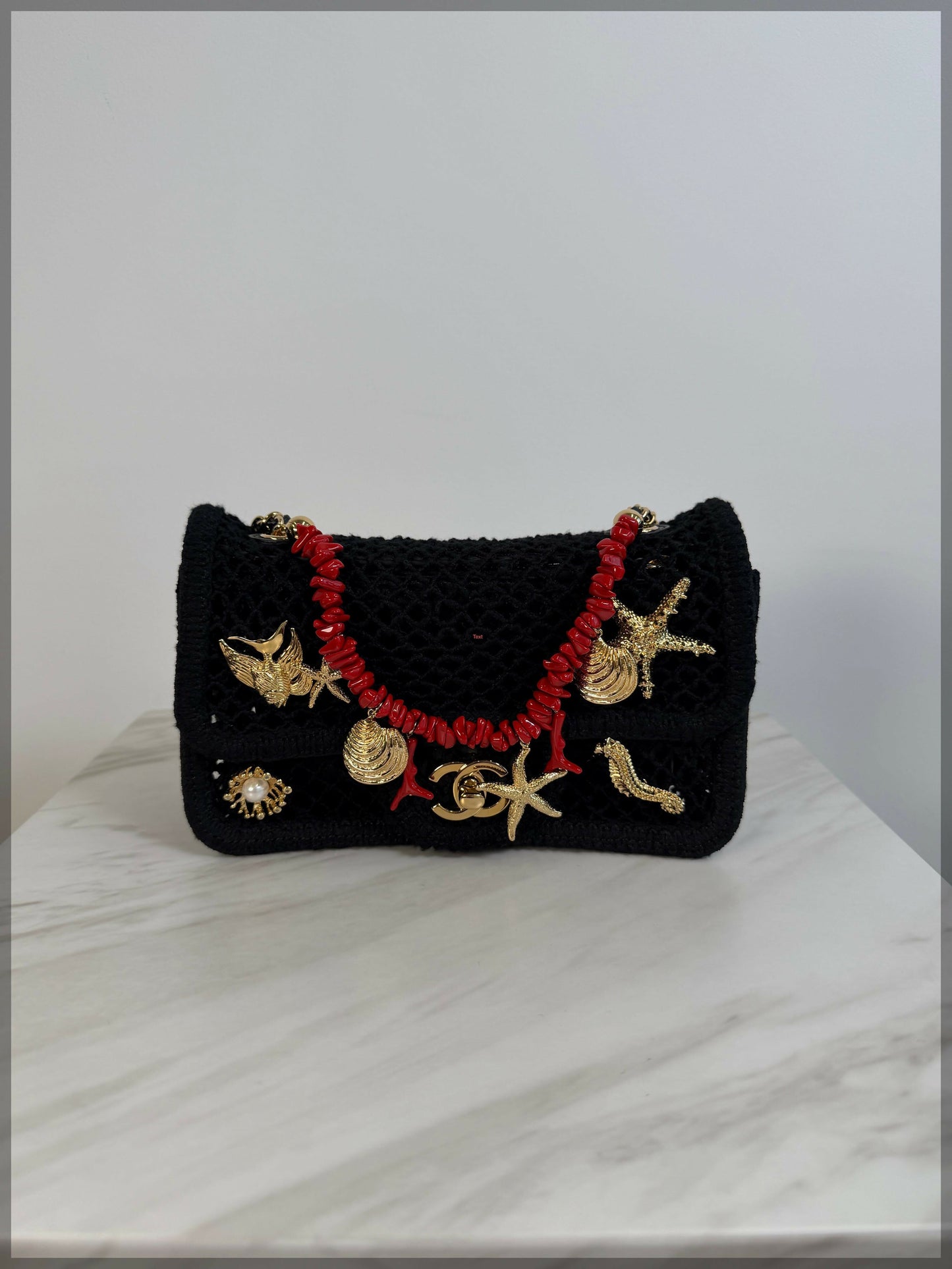 Chanel Coco Beach 2026 Mini Flap Bag Mesh & Gold-Tone Metal Black 2026