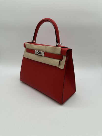 Hermes Kelly 28 rouge radiuex epsom phw Stamp K