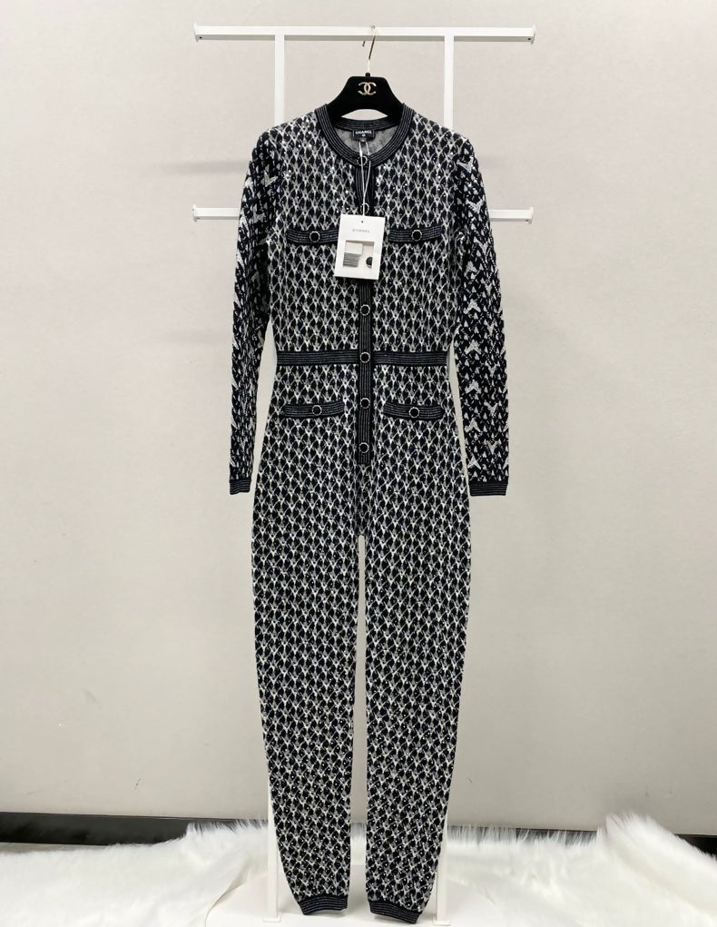 Chanel 21A black & silver jumpsuit