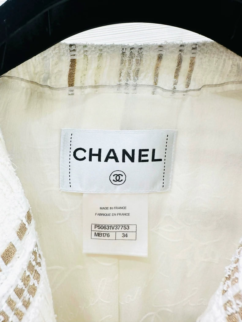 Chanel 15C ecru tweed jacket