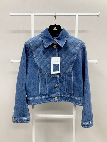 Chanel 22b blue denim jacket