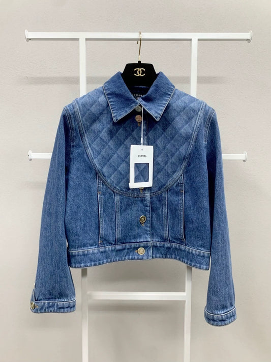 Chanel 22b blue denim jacket