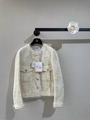 Chanel 20k ecru Lace Jacket