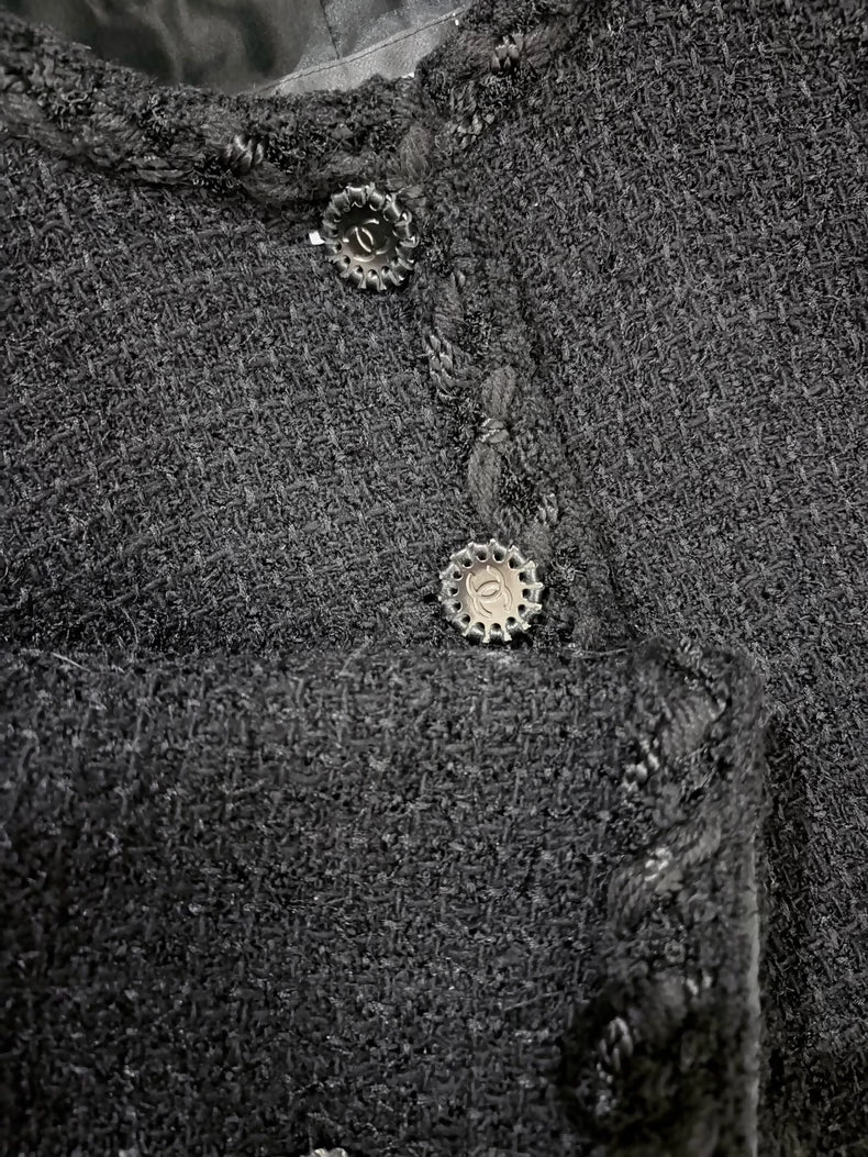 Chanel 11S Black Tweed Jacket