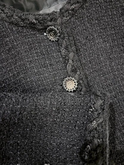 Chanel 11S Black Tweed Jacket