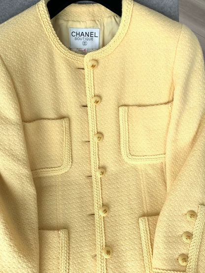 Chanel 1993 yellow jacket & skirt