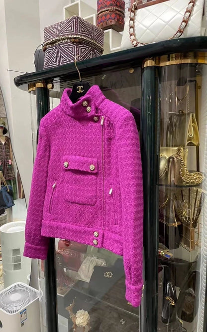 Chanel 19K fuchsia tweed Jacket