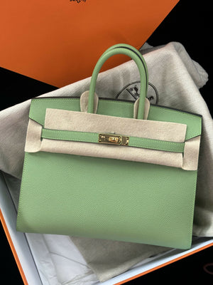 Hermès Birkin 25 Sellier Vert Vertigo (Avocado Green) Epsom Leather with Gold Hardware