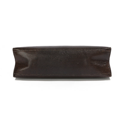 Hermès Chocolat Niloticus Lizard Kelly Pochette RHW