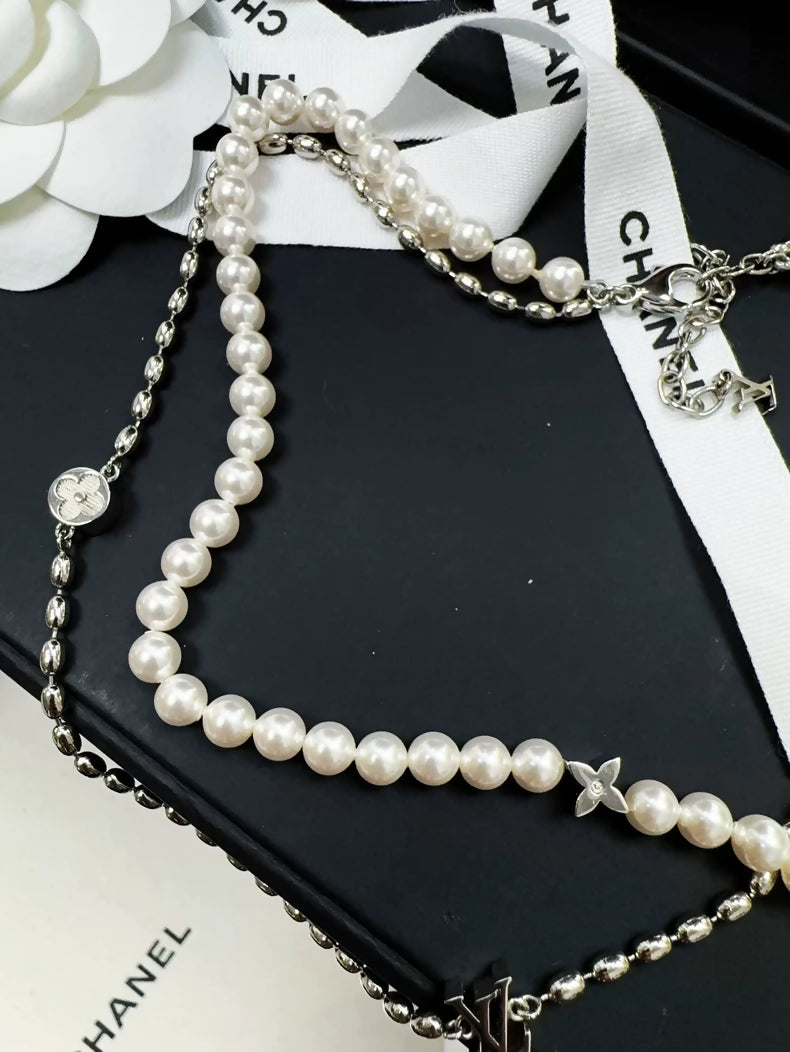Louis Vuitton Double Layer Pearl Necklace