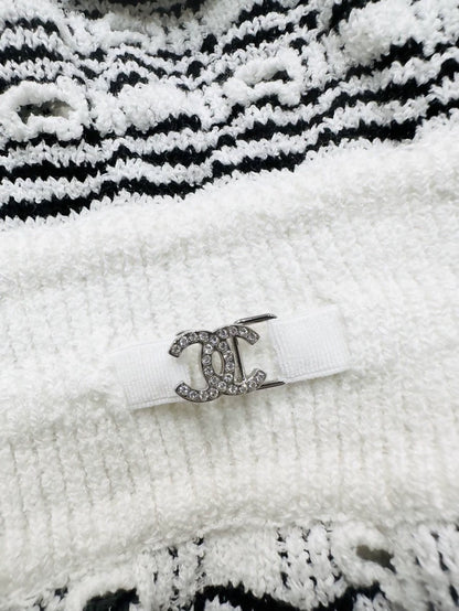 Chanel 23P Black & white dress