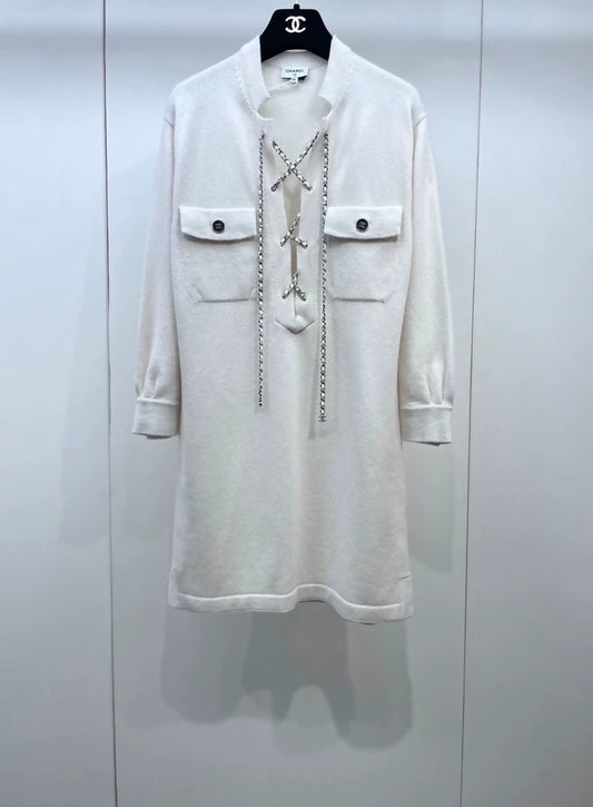 Chanel 23P ecru dress