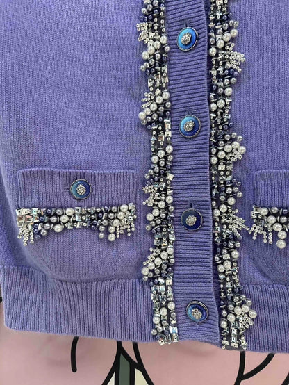 Chanel 2022 Purple Cardigan