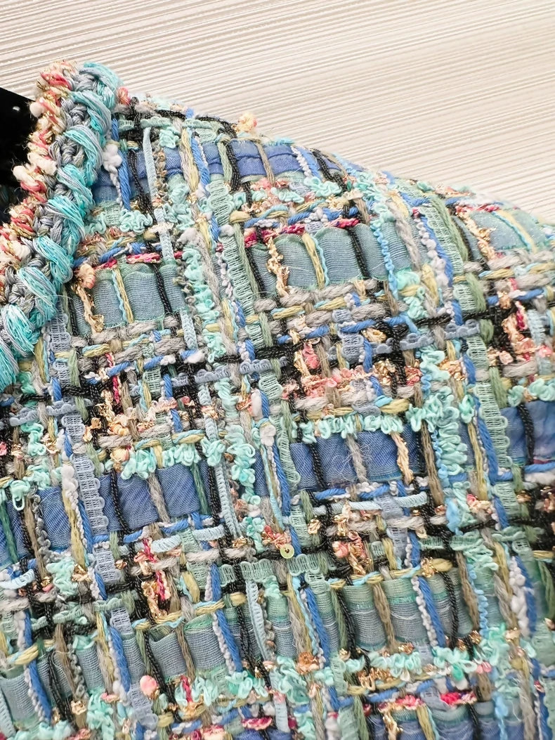 Chanel 25A Blue tweed jacket