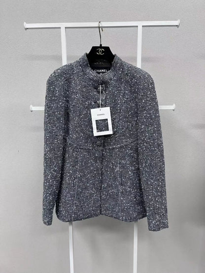 Chanel 19p gray tweed jacket
