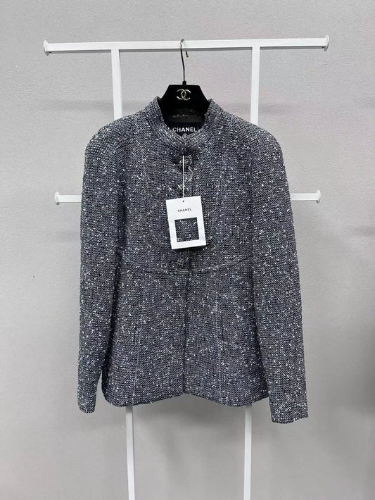 Chanel 19p gray tweed jacket