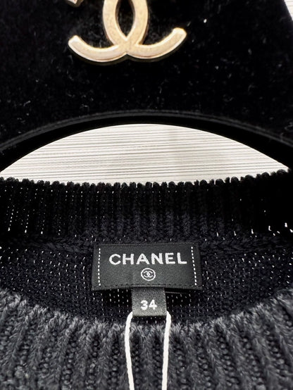 Chanel 25K black bow sweater