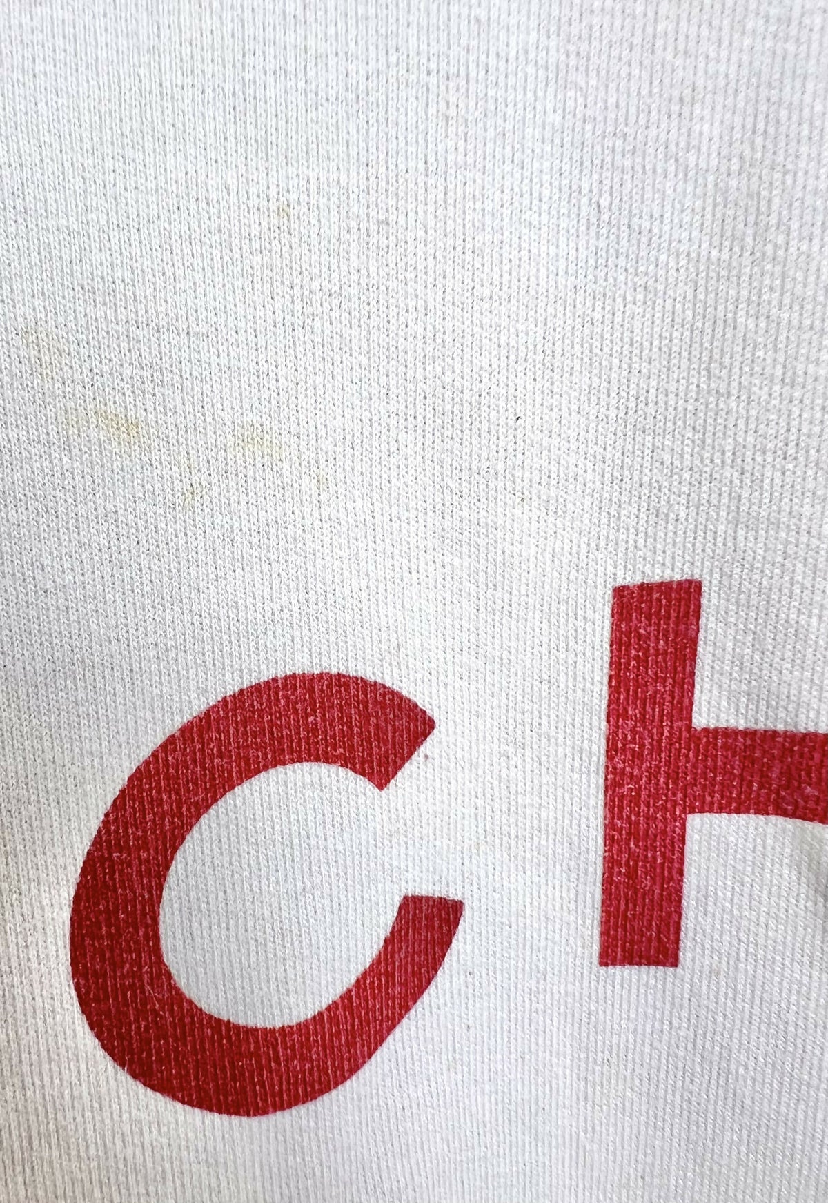 Chanel White Makeup Lipstick Logo Sweater (rare)